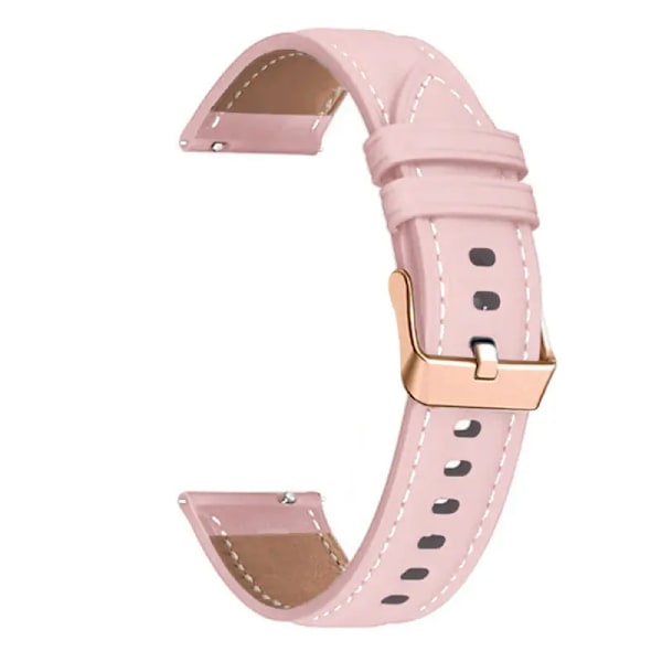 Smartwatch Läderarmband för HUAWEI WATCH GT 4 41mm/Garmin Venu 3S/Venu 2S Armband Roséguld Spänne 18mm Armband Läder vitt