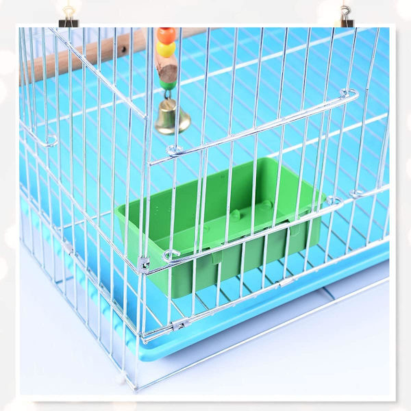 Fuglebadbur Feeder Multifunksjonell - Plastskål, Hengemater, Fuglebad med krok, for små fugler, fink, parakitt, kanarifugl, papegøye