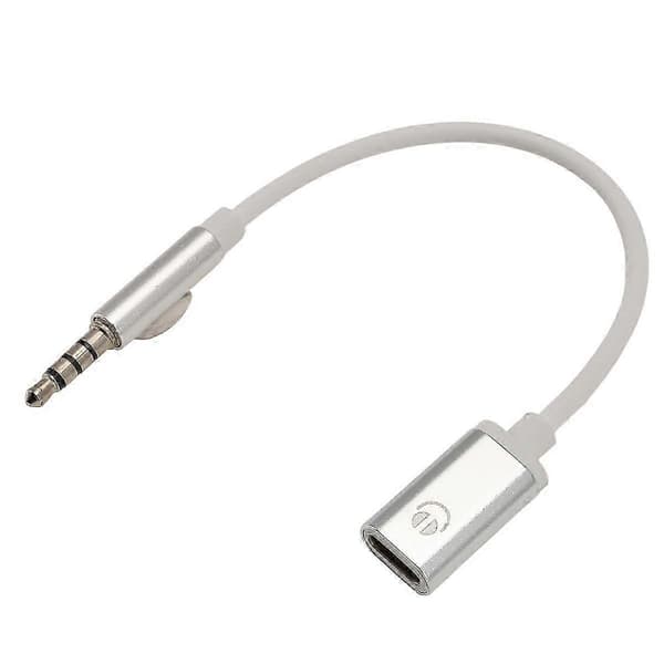 3,5 mm han til Type C hun-kabel til MP3-afspillere Silver