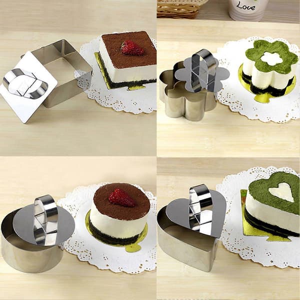 Kakekutter i rustfritt stål Bakeware Mini Fondant Mousseform Kjøkken DIY-verktøy 2