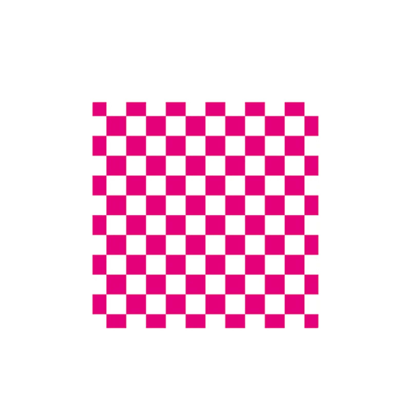 Retro shakkilautanen hieno työstö Tyylikäs akryyli lämpöeristetty pöytäsuoja Kodinsisustus Rose red  White Square