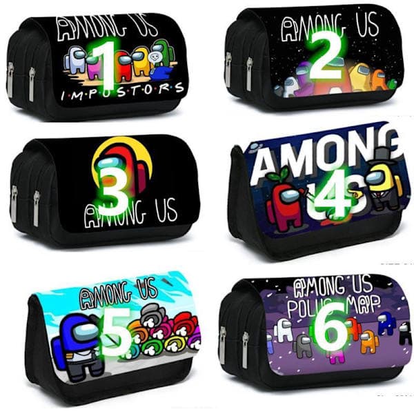 Among Us Pencil Case Large Pencil Case School Bag with Large Capacity Model 1 Modell 1