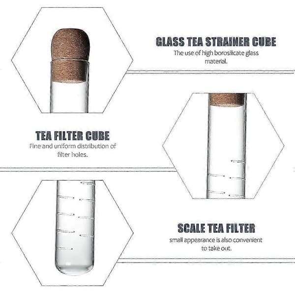 Køkken te-infuser lavet til filtrering 2 stk. te-si-sæt i glas