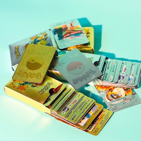 Golden French Pokmon Collection Cards Tcg Deck Box Gold Folie Card Assorted Cards Boys Z32102