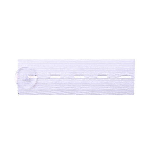 Elastisk Knapp Midjeförlängare Byxor Jeans Expander Midjeband Knapp White 1PC