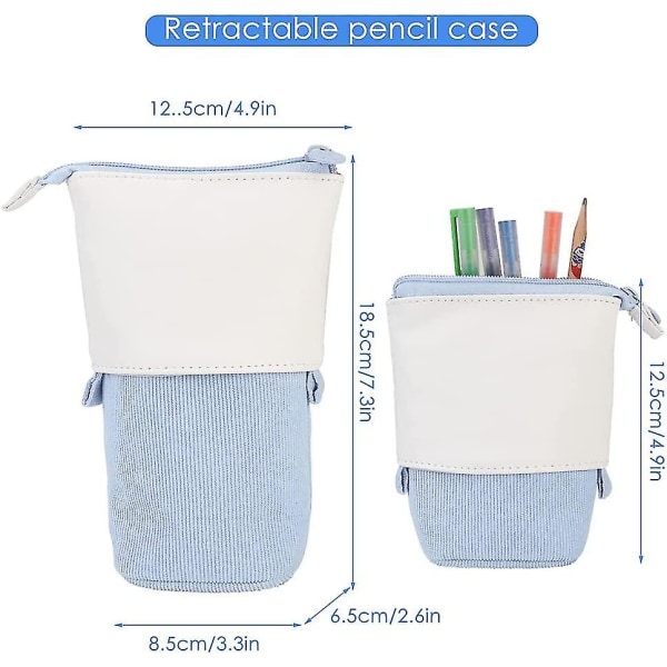 Sisäänvedettävä case, kestävä kankainen pop-up seisova paperitavarakotelo case (sininen)