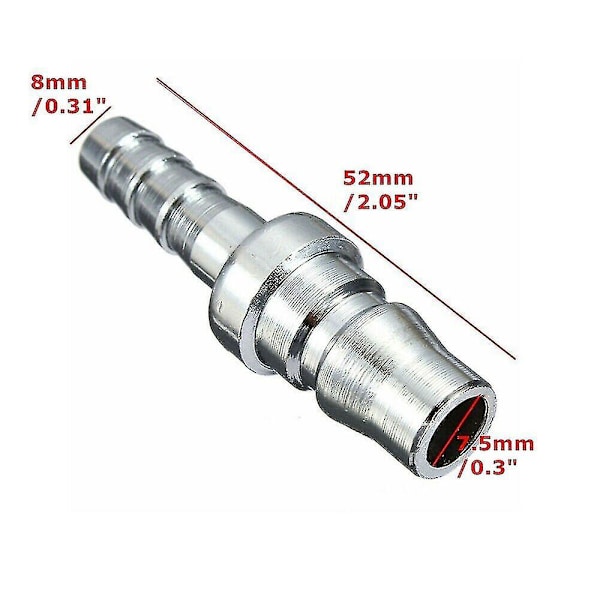 4x 8mm Gasslange Kobberdyse Hurtigkobling for Bobil