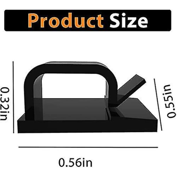 2023 - 50 stk kabelklips, selvklebende kabelorganiseringsklips, holdbare og sterke kabelorganisatorer for bil, kontor