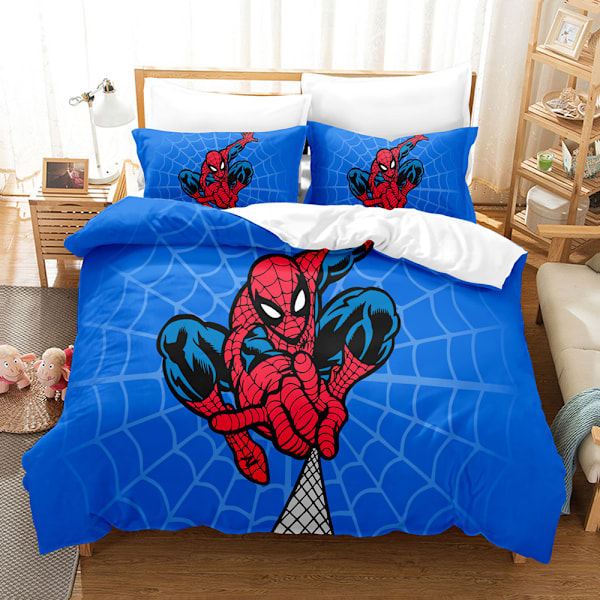 Digitaalinen painatus Hämähäkkimies-vuodevaatesetti, kolmiosainen, pojille, Marvel, Amazon, rajat ylittävä 3D-vuodevaate K