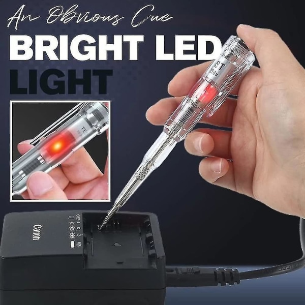 Th Responsive Electrical Tester Pen, vedenpitävä indusoitu sähköinen testauskynä ruuvimeisseli Probe Light Voltage Tester Detector AC/DC 70-250v Test Pen Pen