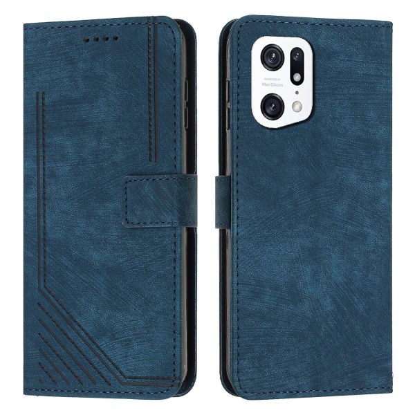 Case Oppo Find X5 Pro 5g irrotettavalle magneettiselle lompakolle Cash Pocket Crossbody kaulanauhan cover , joka on yhteensopiva Oppo Find X5 Pro 5g case kanssa Blue