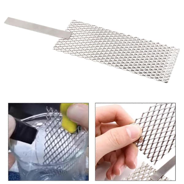 Platineret Titaniumnet Titanium Anode Smykkeplating Værktøjsgitter til 6cmx15cm With handle