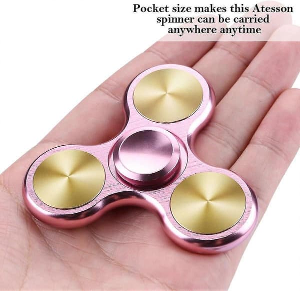 Fidget Spinner-legetøj i rustfrit stål - højpræcision til stresslindring A-rosegold-solid
