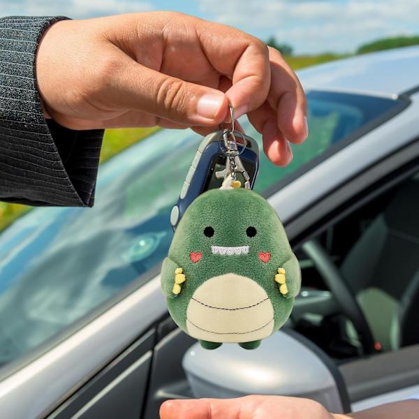 Dinosaurus täytetty eläin avaimenperä, sarjakuva söpö dinosaurus pehmolelu riipus, ihastuttava täytetty eläin avaimenperä reppu koristeet
