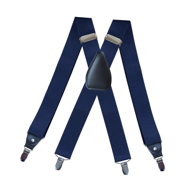 Selar for menn Elastiske stropper Solide kraftige 4 klips Justerbar Unisex Svart Dark Blue
