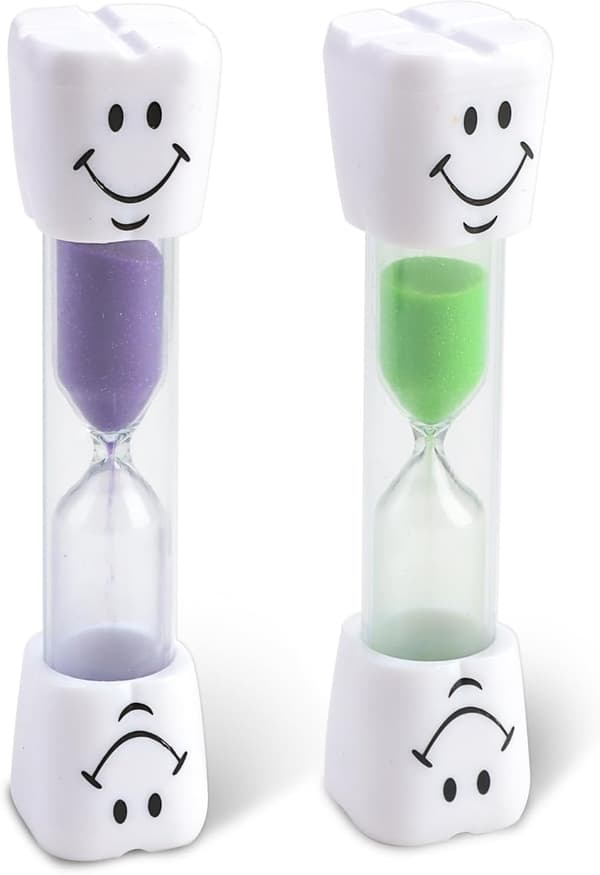 2 stk. timeglas 3 minutter, farverigt sandur køkken, time