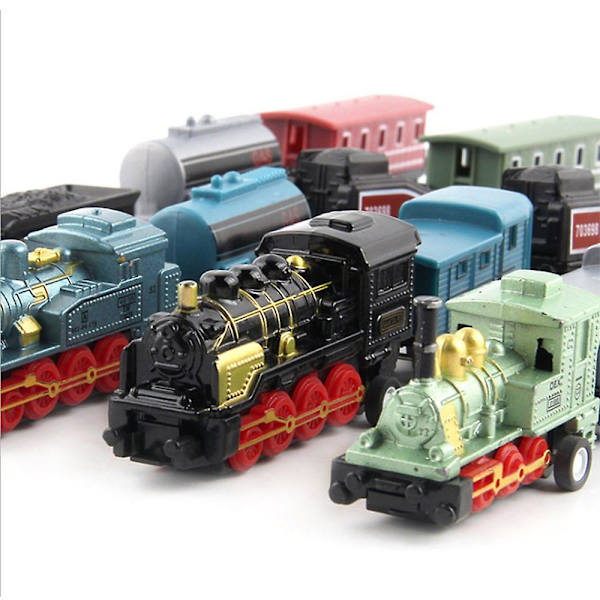 Børns drenge piger mini simulation damptog træk-tilbage tog model diecast lokomotiv legesæt legetøj Green