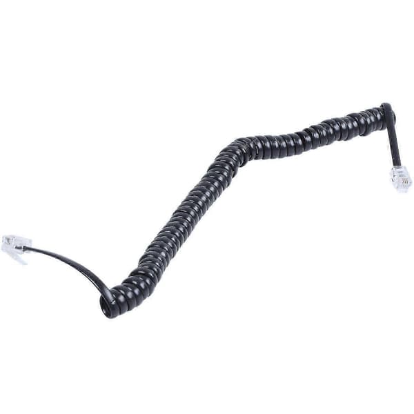 Erstatning RJ9 4P4C Plug Coiled Stretchy Telefonhåndsettkabel