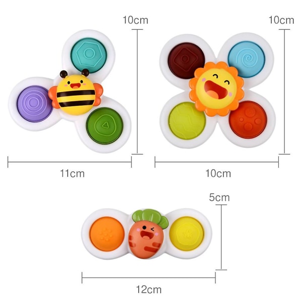 Fidget Spinner With Suction Cup Bubble Toy Stress Relief Baby Toys Gift