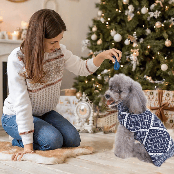 Julefestlig hundetrøje til hvalpe små hunde M