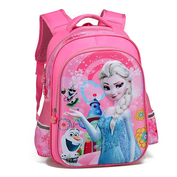 Frozen/prinsesse Sofia Barn Jenter Ryggsekk Bokvesker Lett Stor Kapasitet Barnehage Skoleveske Gaver Frozen Pink