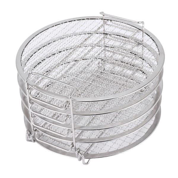 Dehydratorstativ, stativ til Ninja Foodi tilbehør, trykkoger og airfryer - rustfrit stål Silver