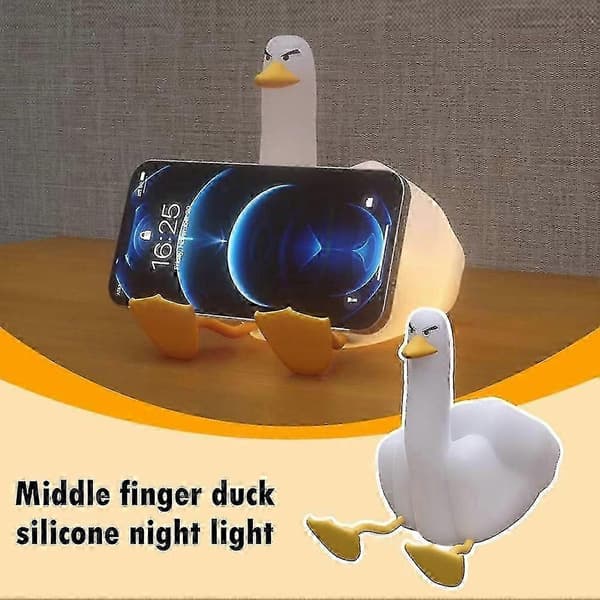 Duck Nattlampe Søt, Lysende Langfinger And Silikon Squishy Lampe