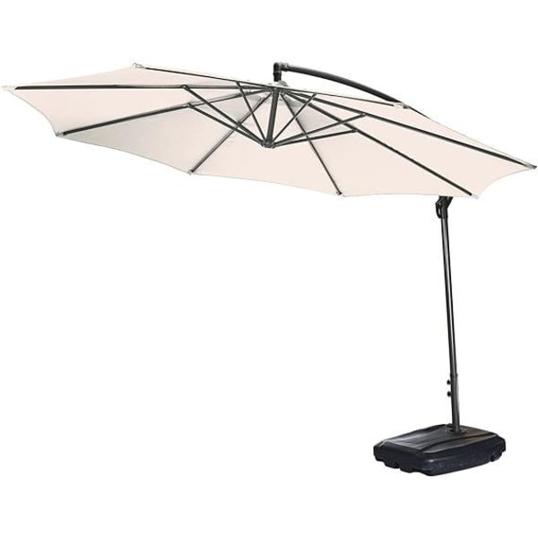 Stor uteplass paraply erstatning baldakin 10 fot 8 ribber for utendørs bord, ettermarked paraply for hage, hage, strand, basseng, dekk (kun baldakin)