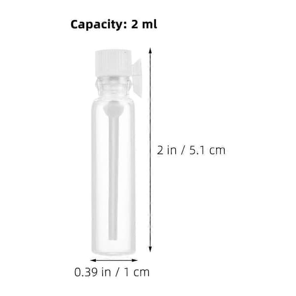50 st 2 ml små glasflaskor Mini parfymprovflaska Resevätskor Burk Toalettartiklar Flaskor för resestorlekar Hudvård