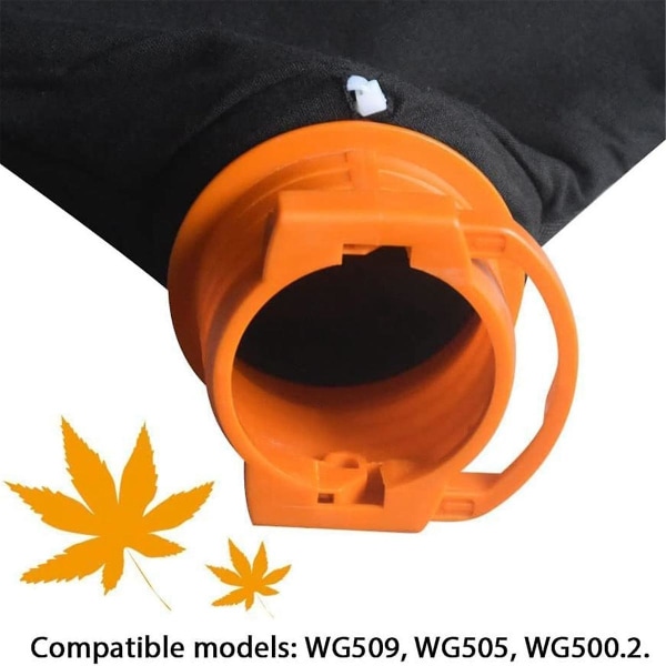 50026858 Trivac Leaf Collection Bag Wgbag500 kompatibel for Worx Wg502 Wg508 Wg505 Wg509 Wg500 Wg501 Løvblåser Black