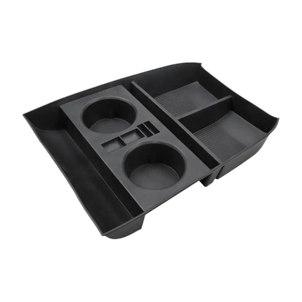 Car Armrest Center Storage Box Central Control Lower Storage Container Tray for Interior Accessories Black