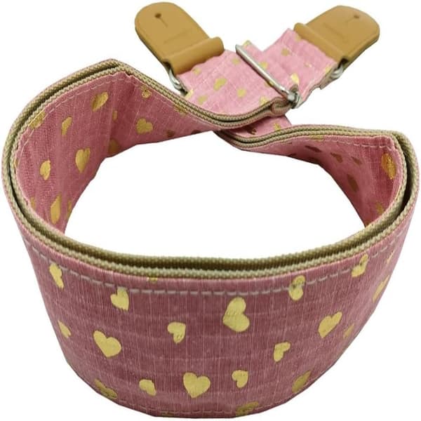 Gitarrband för flickor, rosa bomullsrem med hjärtmönster, elgitarr och akustisk gitarr, bas, musiktillbehör