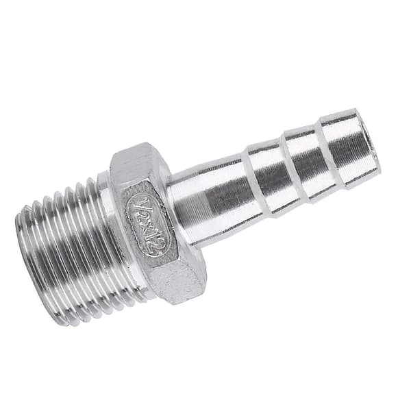 Utvendig gjenget slangekobling i rustfritt stål (1/2\"x12mm)