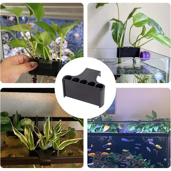 Akvarieväxthållare Planterkrukor - Hängande växtkruka med krok för fiskakvarium Live Aquarium Tillbehör Vattenlandskap Dekorationer