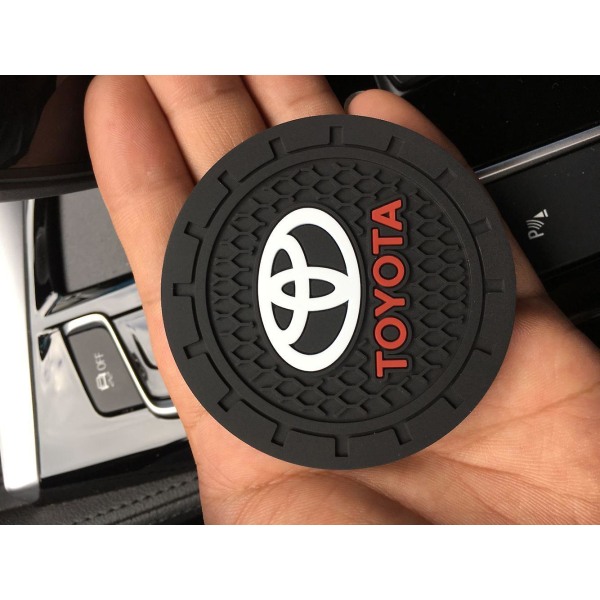 Toyota Car Cup Coaster 2pcs, Car Accessories 2.75 Inch, Anti Slip Insert Coaster, Suitable For Most Car Interior, Car Accessory