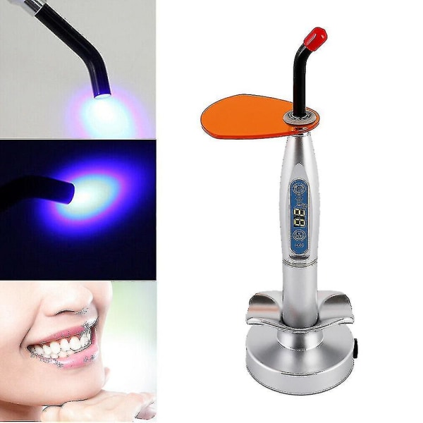 Dental Curing Light Trådløs Led Dental Light Curing Lamp Trådløs Justerbar Silver