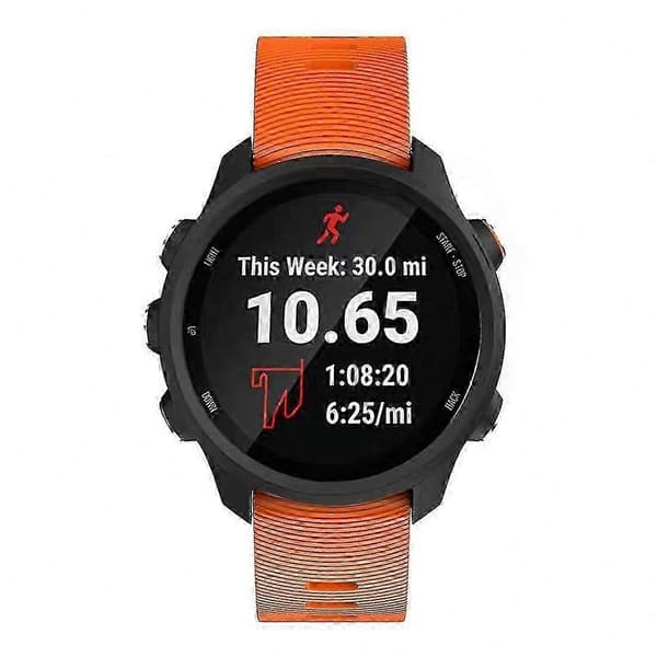 Udskiftningssilikonearmbåndsurrem kompatibel med Forerunner 245 Orange