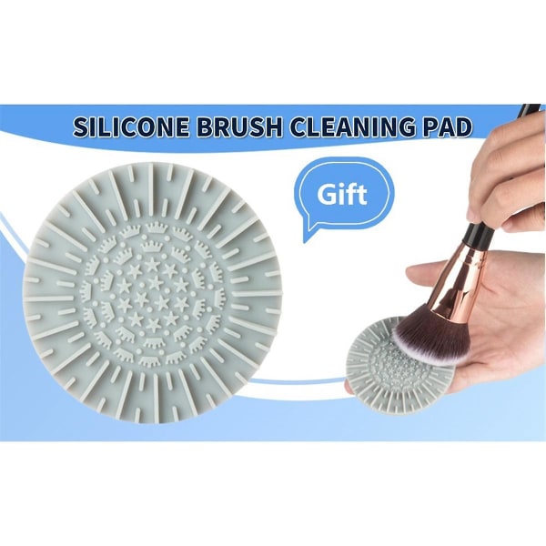 Elektrisk Makeup Brush Cleaner Automatisk uppladdningsbar kosmetisk borste Cleaner Sminkborste Verktyg för alla storlekar skönhetsborste White