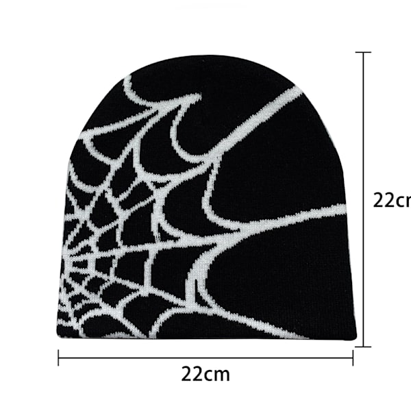 (Svart 01) Vintermössa för Kvinnor Män Varm Stickad Y2K Beanie Slouchy Skul