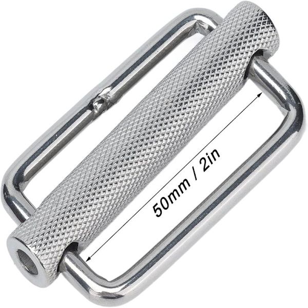 2 Pieces Slide Buckle, 316 Stainless Steel Rectangular Adjustable