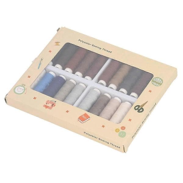 20 farver polyester sytrådssæt, 100m DIY spoler til multifunktionel brug colors dark set 20