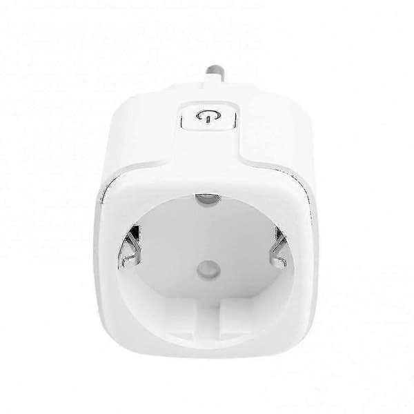 Strømovervåking og stemmestyring EU Smartplugg, 20A WiFi Smartkontakt med tidsfunksjon