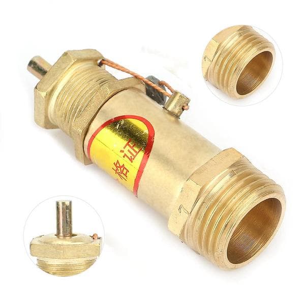 G1/2 Luftkompressor Sikkerhedsventil Messing til Kedel Dampgenerator (7KG)