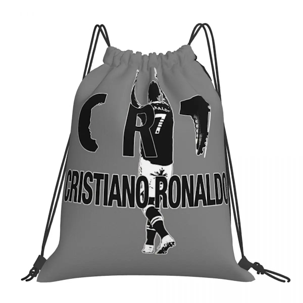 Cristiano Ronaldo Cr7 Ryggsekk Bærbar Trekksekk Lomme Treningsbag 16 16 One Size