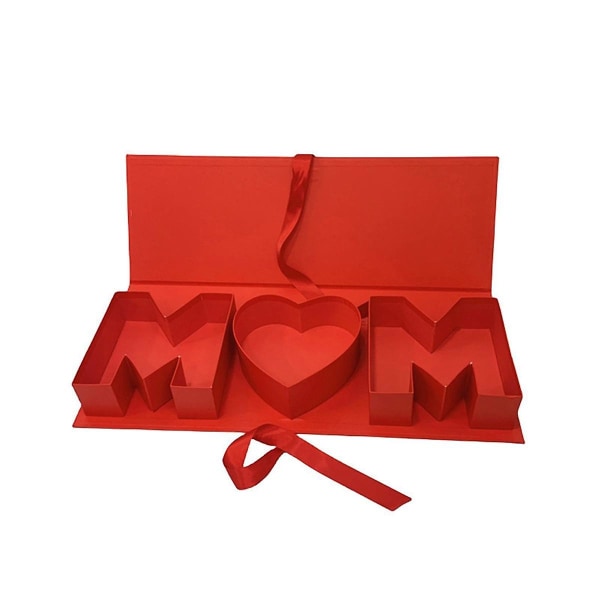Mors dag Blommalåda Tom Blom Presentförpackning Fyllbar förpackning Kartong Mamma Formad presentförpackning för Blommor Mors dag,D Red