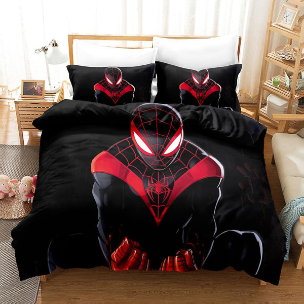 Spi15 Spider-man 3d- printed Sängkläder Set Påslakan Cover Cover Örngott Barn Present UK SINGLE 135x200cm