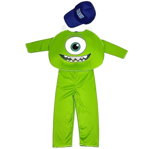 Hauska Mike Wazowski Halloween Purim -asu Lasten haalari Monster University 3kpl 1setti M