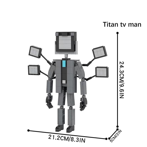 Skibidi Toalettleksak Byggkloss Titans Kamera Man Högtalare Tv Man Titans Kameraman Boss Set Plastleksaker Figur Statyett A4
