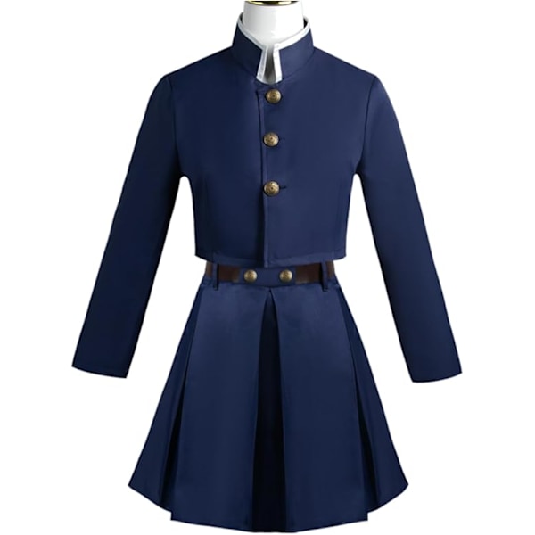 Anime Nobara Kugisaki Cosplay Kostyme, Zenin Maki Uniform Skjørt Jakke Uniform Kostyme Sett Karneval Festdrakt med Hatt Blue 3XL