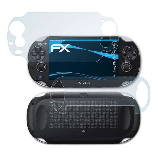 atFoliX 3x skärmskydd kompatibel med Sony PlayStation Vita skärmskydd klar 01 FX-CLEAR Sony PlayStation Vita